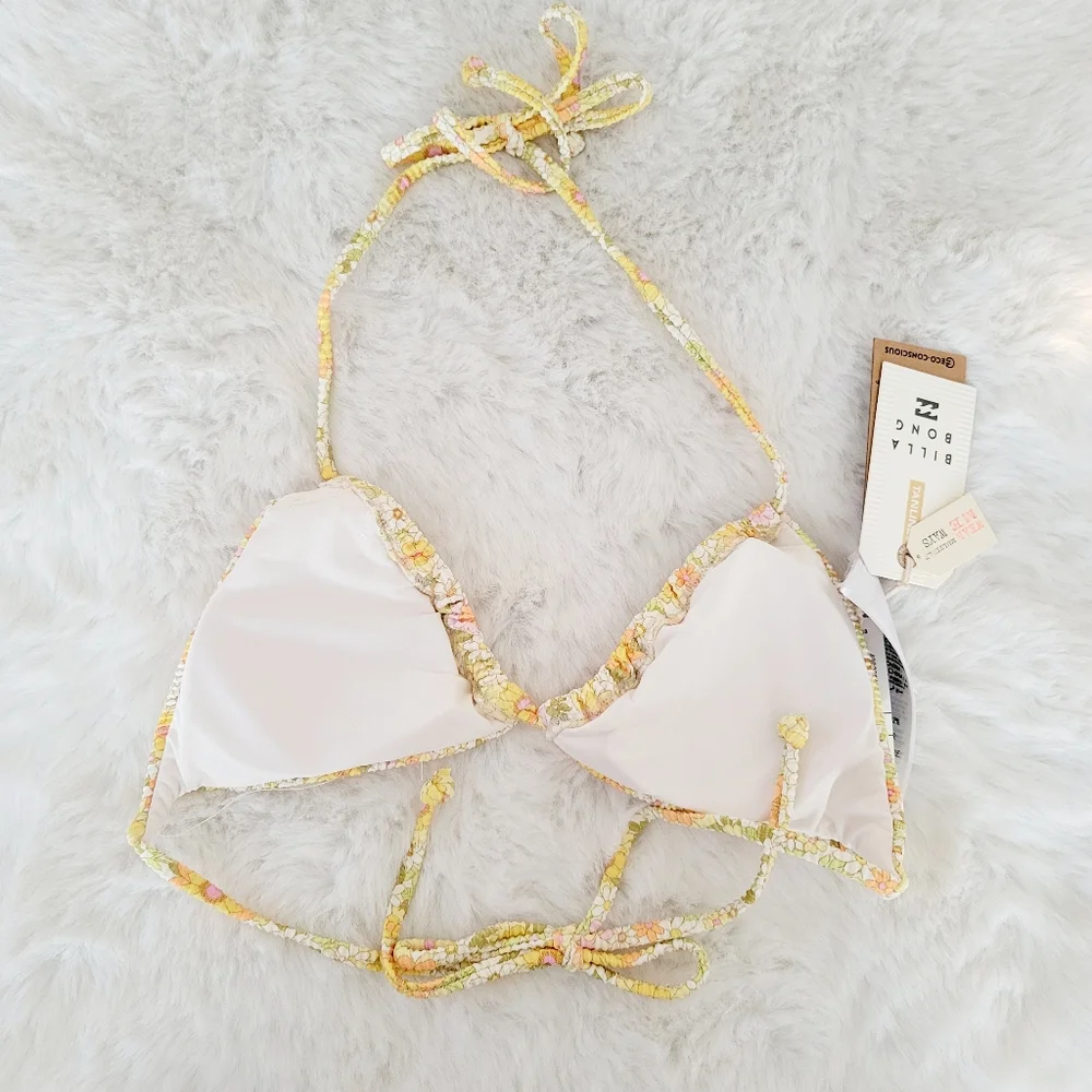 🌞BILLABONG SUN WORSHIPPER TANLINES TRIANGLE BIKINI TOP SIZE M/10
